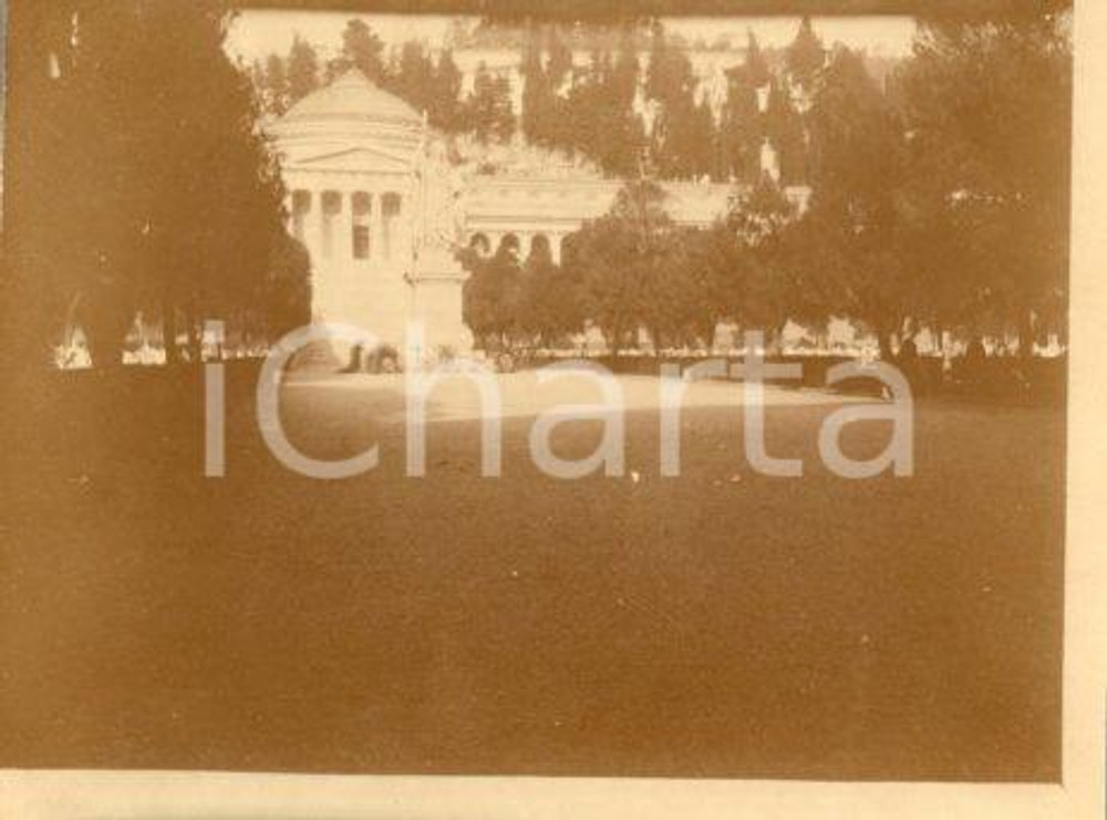 Fotografia d epoca originale 1925 ca ARCHITETTURA GENOVA  Cimitero monumentale  Fotografia 11x9 cm 1