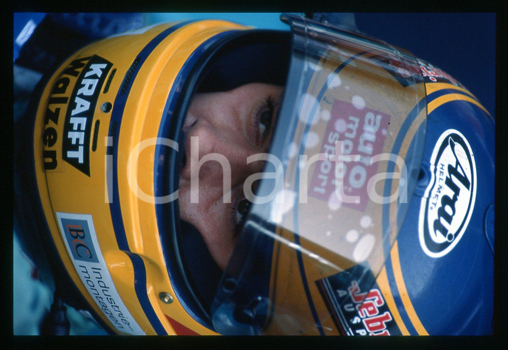 Fotografia d epoca originale Karl WENDLINGER  FORMULA 1 GP MONZA 1992 35 mm vintage slide 1