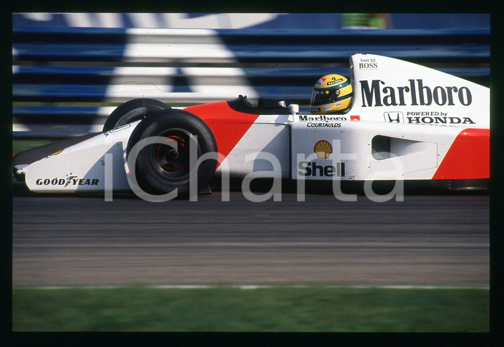 Fotografia d epoca originale Ayrton SENNA su MCLAREN MP4/7A  FORMULA 1 GP MONZA 1992 35 mm vintage slide 2 1