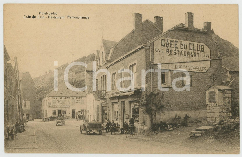 1920 ca REMOUCHAMPS Café du Club - Restaurant POLET-LEDUC Carte postale  Cartolina postale d'epoca, non viaggiata. GOOD/buono  Formato: 14x9 cm originale e autentica 1