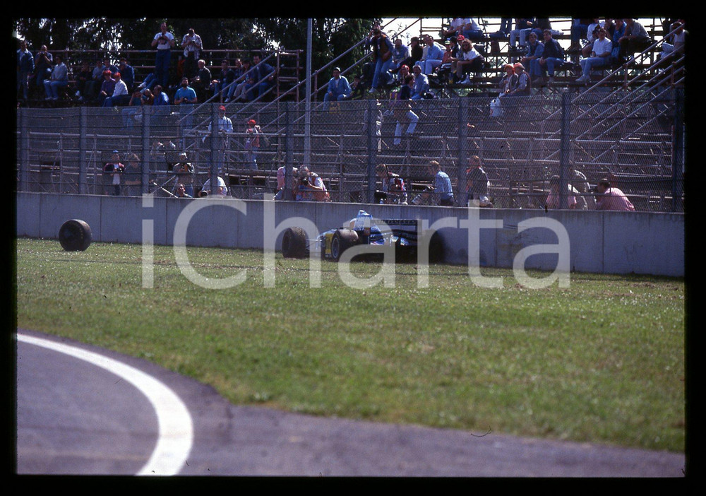 Fotografia d epoca originale Michael SCHUMACHER su BENETTON B195  F1 GP SAN MARINO 1995 35 mm vintage slide 1