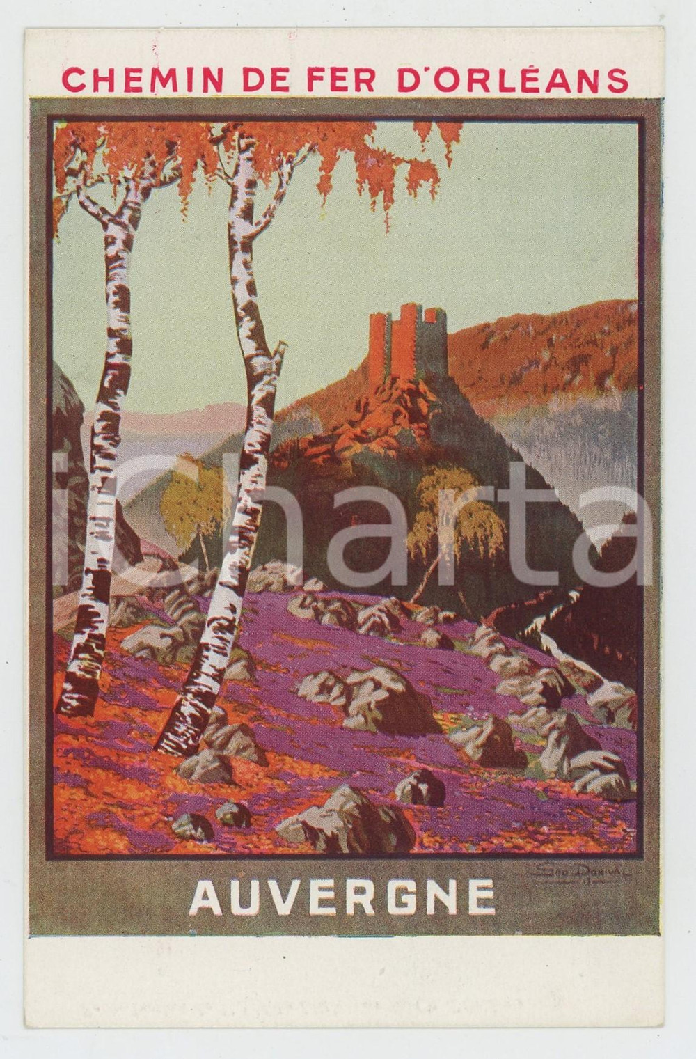 1910 ca CHEMIN DE FER D'ORLEANS Auvergne - Gorges de la Maronne - Postcard 2  Cartolina d'epoca, non viaggiata. GOOD/buono  Formato: 9x14 cm originale e autentica 1