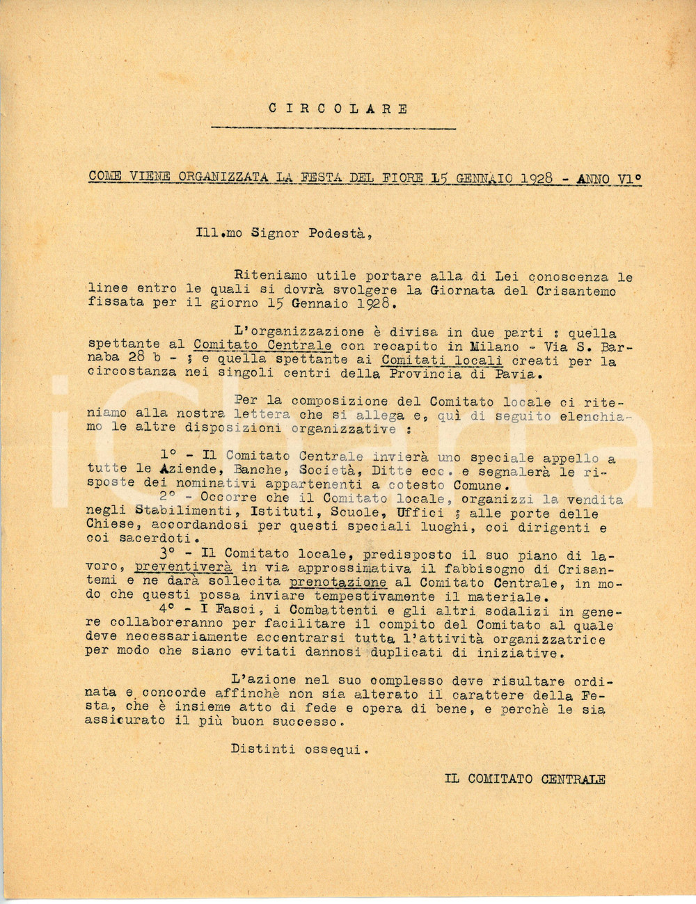 Documento originale, autentico 1928 PROVINCIA DI PAVIA Festa del fiore  Giornata del crisantemo  Documenti 1