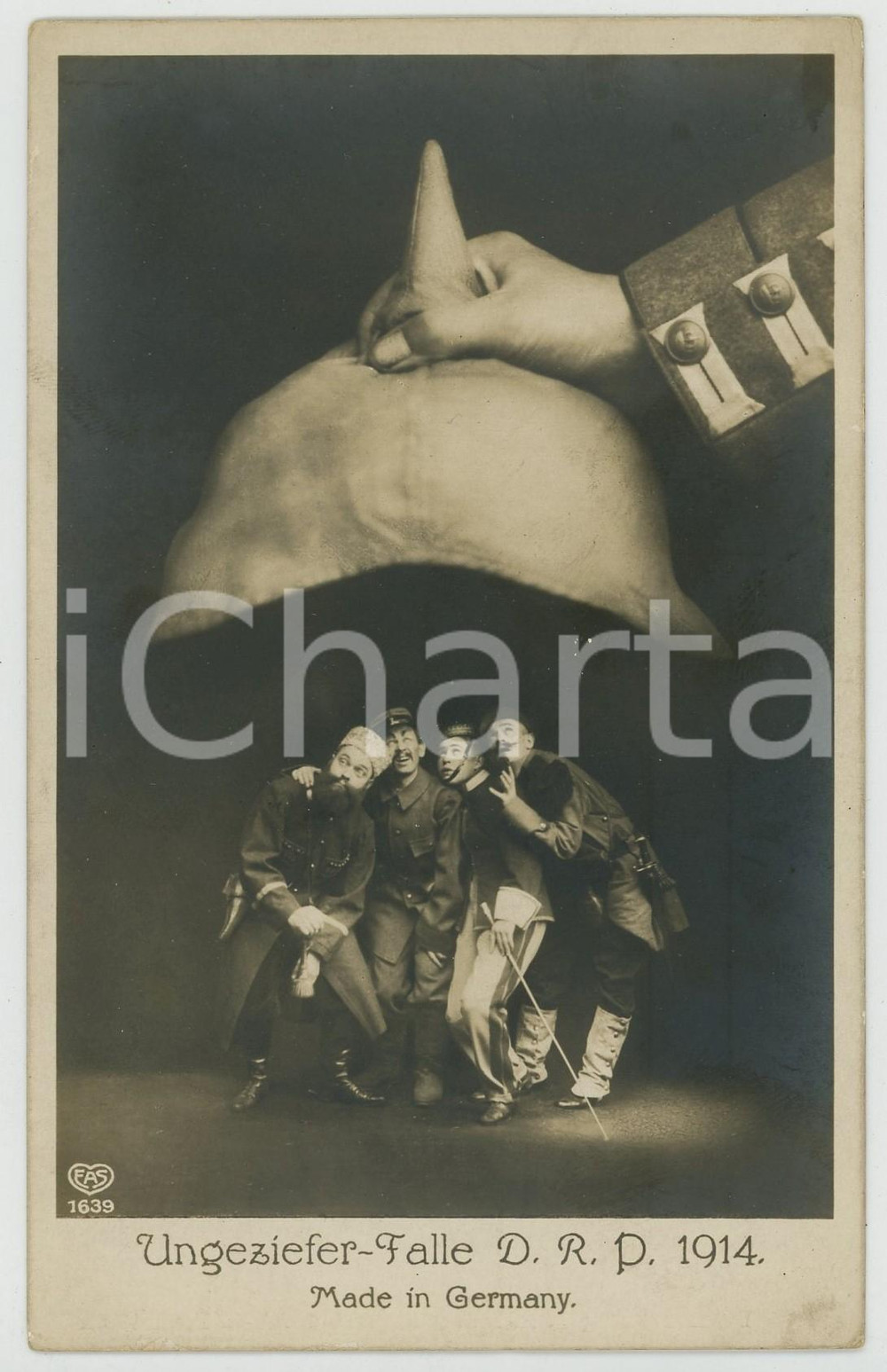 1914 - GERMANY - Ungeziefer-Falle D.R.P. - Photomontage *Postcard  Cartolina postale d'epoca, non viaggiata.CONDIZIONI: GFORMATO: FP    originale e autentica 1
