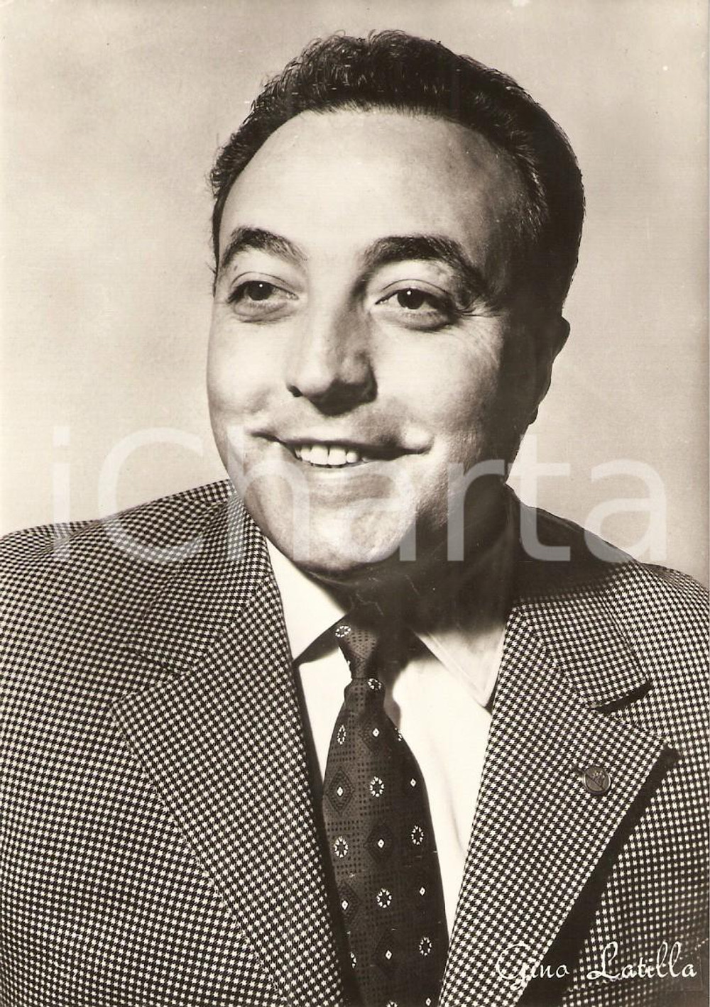 Cartolina originale da collezione 1955 ca MUSICA Gino LATILLA Ritratto fotografico Cartolina FG NV 1
