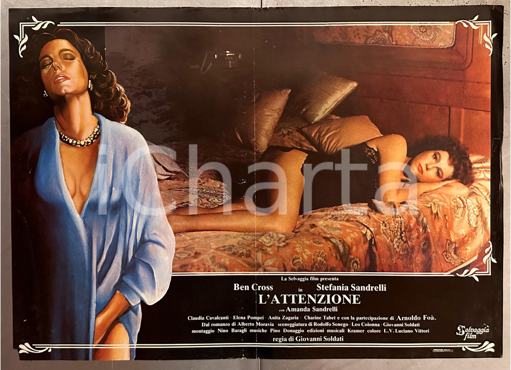Materiale cinematografico d’epoca 1985 Giovanni SOLDATI L attenzione Ben CROSS Stefania SANDRELLI Fotobusta 2 1