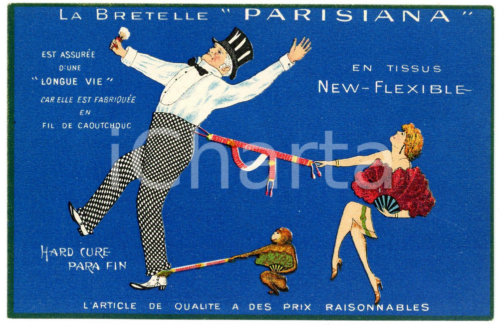 1910 SAINT-ETIENNE Etablissements STANDARD - Bretelle PARISIANA ^Carte postale Cartolina postale pubblicitaria, illustrata, non viaggiata. GOOD/buono  Formato: 14x9 cm originale e autentica 1