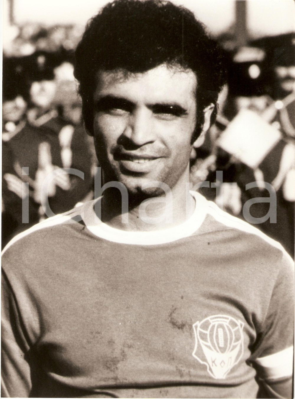 Fotografia d epoca originale 198O ca CALCIO Alexandros KANARI Calciatore CIPRO Ritratto Fotografia 1