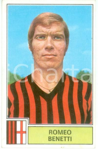 Oggetto da collezione cartaceo PANINI  CALCIATORI 1971  1972 Figurina Romeo BENETTI Serie A MILAN 1