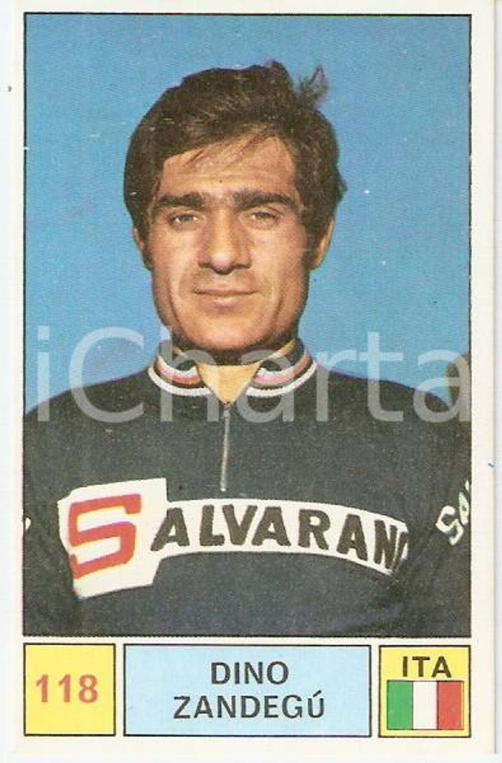Oggetto da collezione cartaceo PANINI - SPRINT 1971 Figurina Dino ZANDEGU' n. 118 Ciclismo Sponsor SALVARANI 1