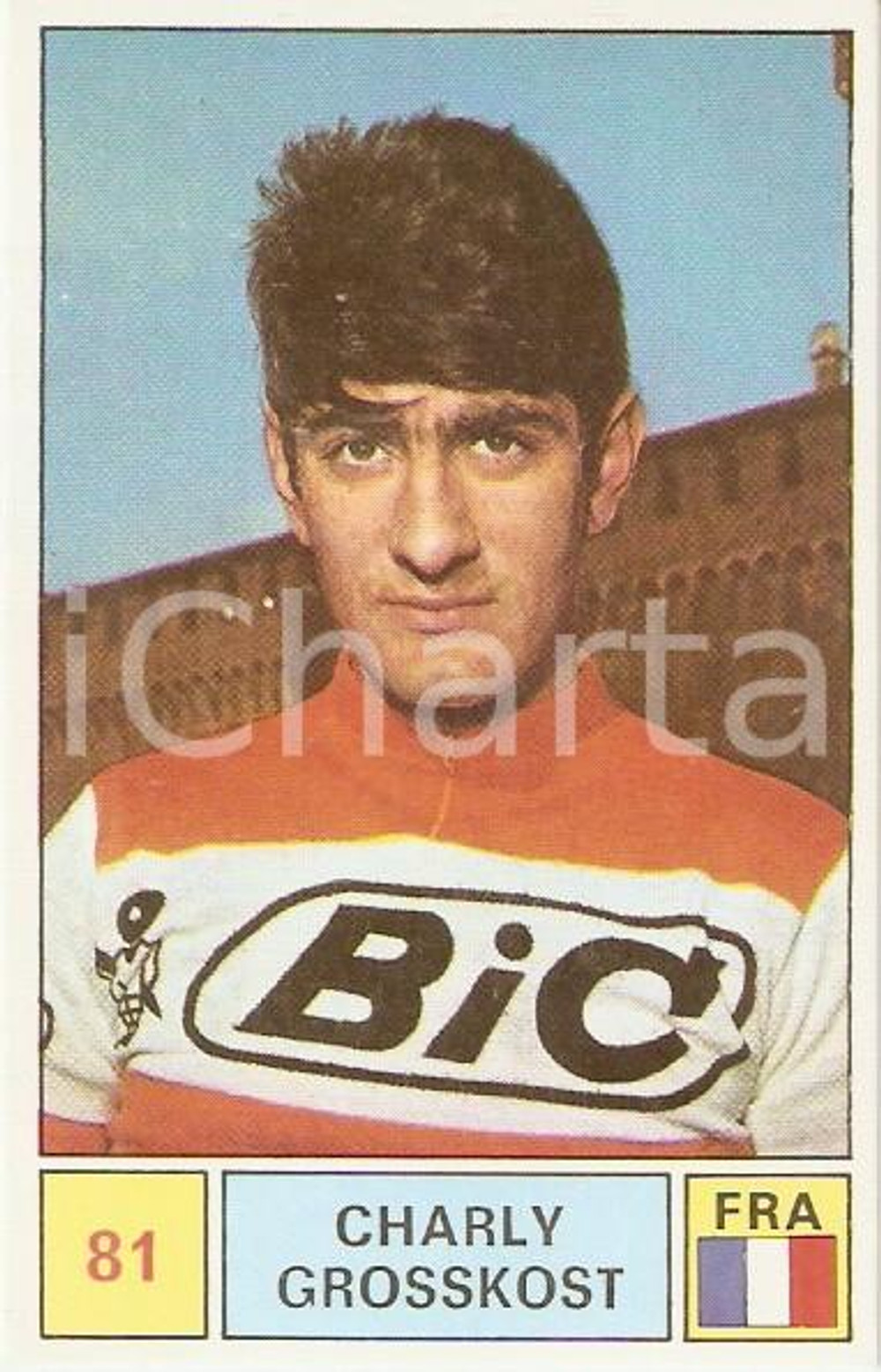 Oggetto da collezione cartaceo PANINI - SPRINT 1971 Figurina Charly GROSSKOST n. 81 Ciclismo Sponsor BIC 1
