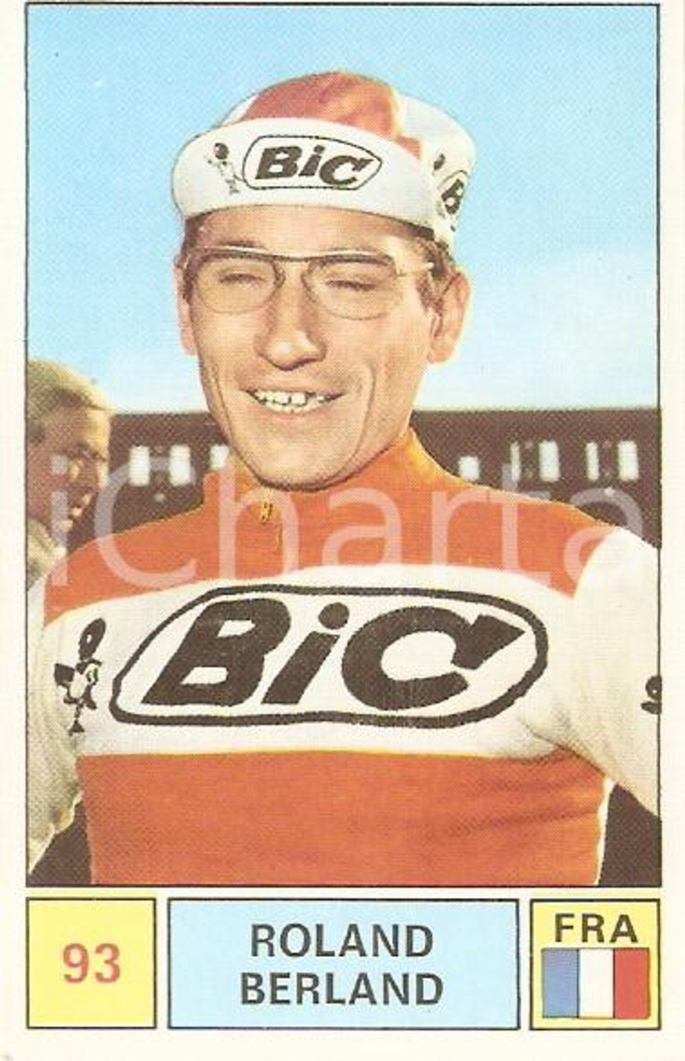 Oggetto da collezione cartaceo PANINI - SPRINT 1971 Figurina Roland BERLAND n. 93 Ciclismo Sponsor BIC 1