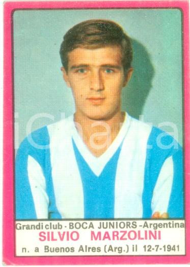 Oggetto da collezione cartaceo PANINI  CALCIATORI 1967 Figurina Silvio MARZOLINI Grandi Club BOCA JUNIORS 1