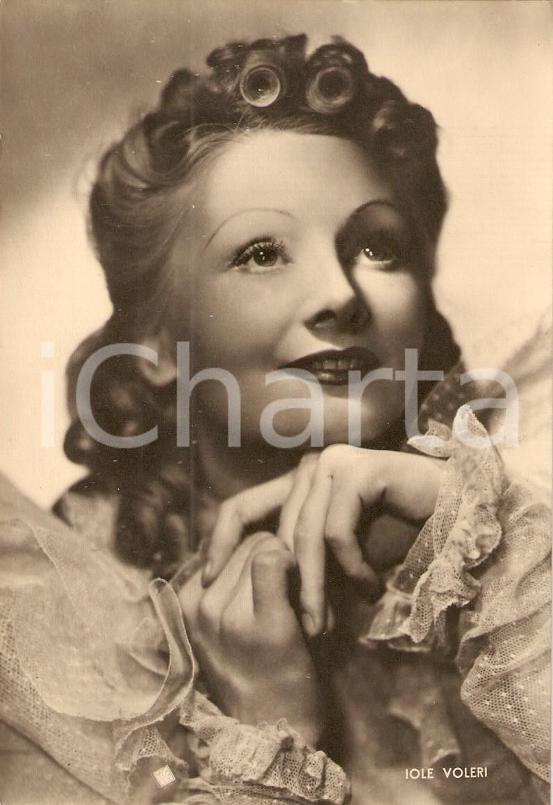 Cartolina originale da collezione 1940 ca CINEMA Attrice Iole VOLERI Ritratto Fotografia seriale ASER 1