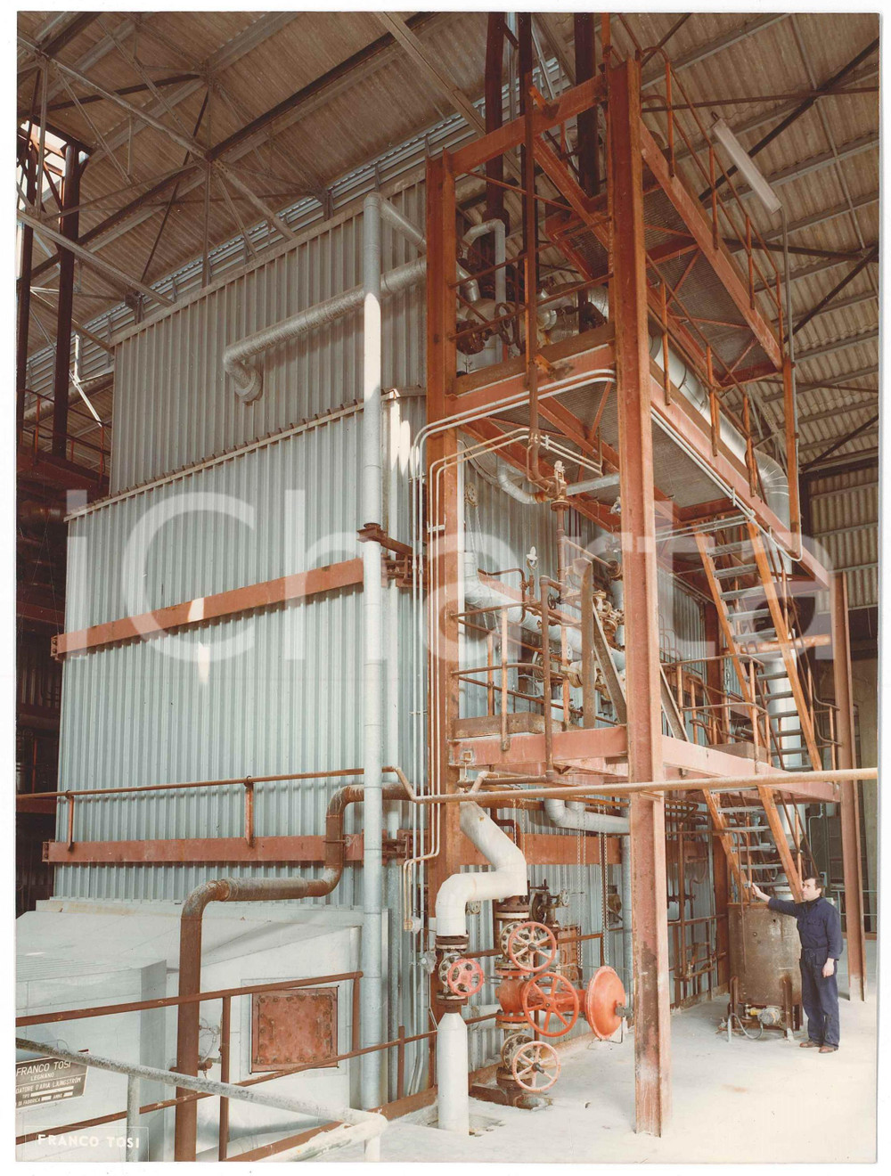 Fotografia d epoca originale 1975 ca LEGNANO Ditta Franco TOSI  Riscaldatore d aria LJUNGSTROM Foto 1