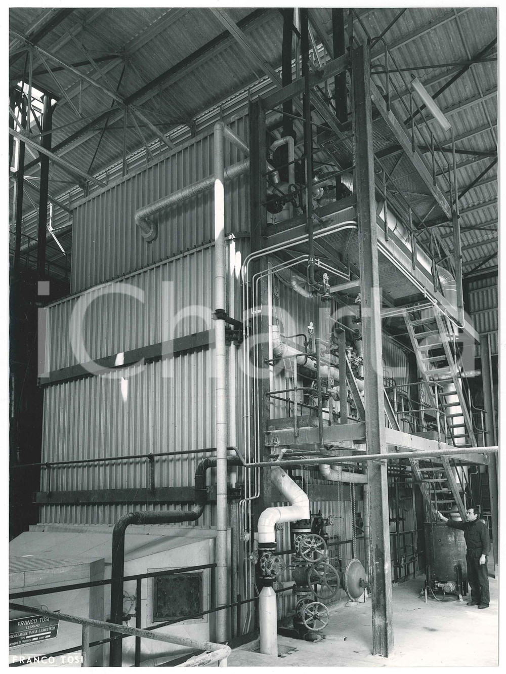 Fotografia d epoca originale 1975 ca LEGNANO Ditta Franco TOSI  Riscaldatore d aria LJUNGSTROM Foto 1