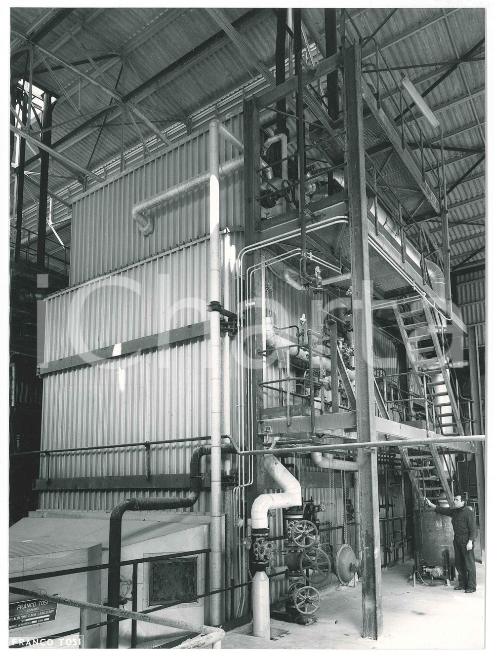 Fotografia d epoca originale 1975 ca LEGNANO Ditta Franco TOSI  Riscaldatore d aria LJUNGSTROM Foto 1