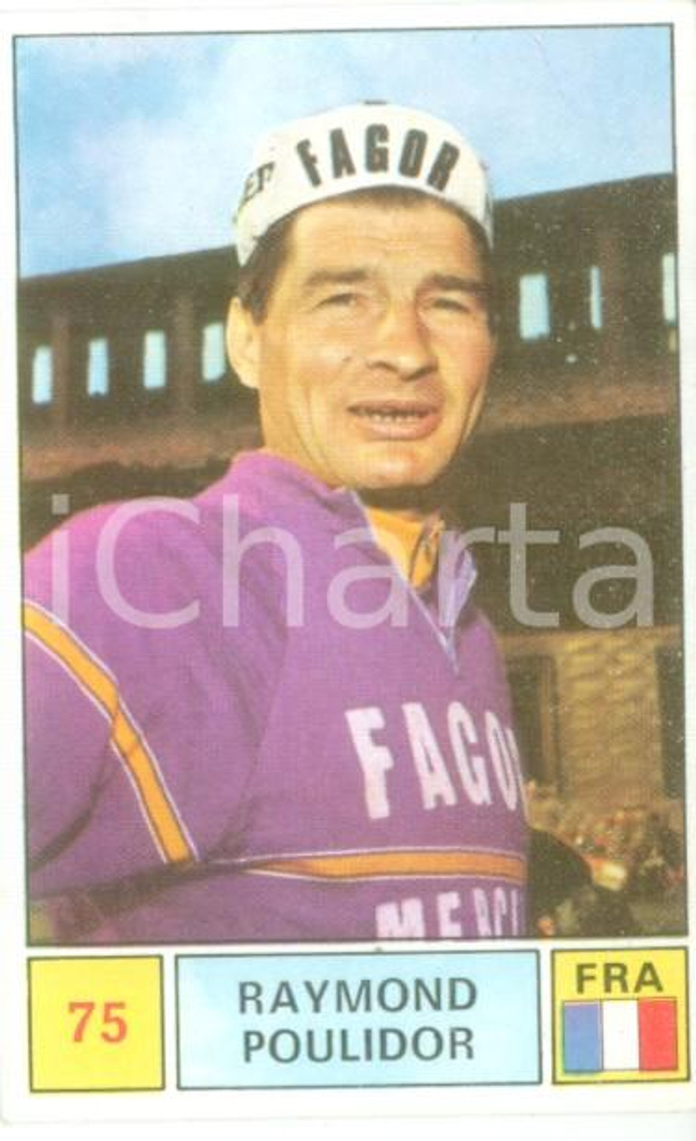 Oggetto da collezione cartaceo PANINI  SPRINT 1971 Figurina Raymond POULIDOR n. 75 Ciclismo Sponsor FAGOR 1