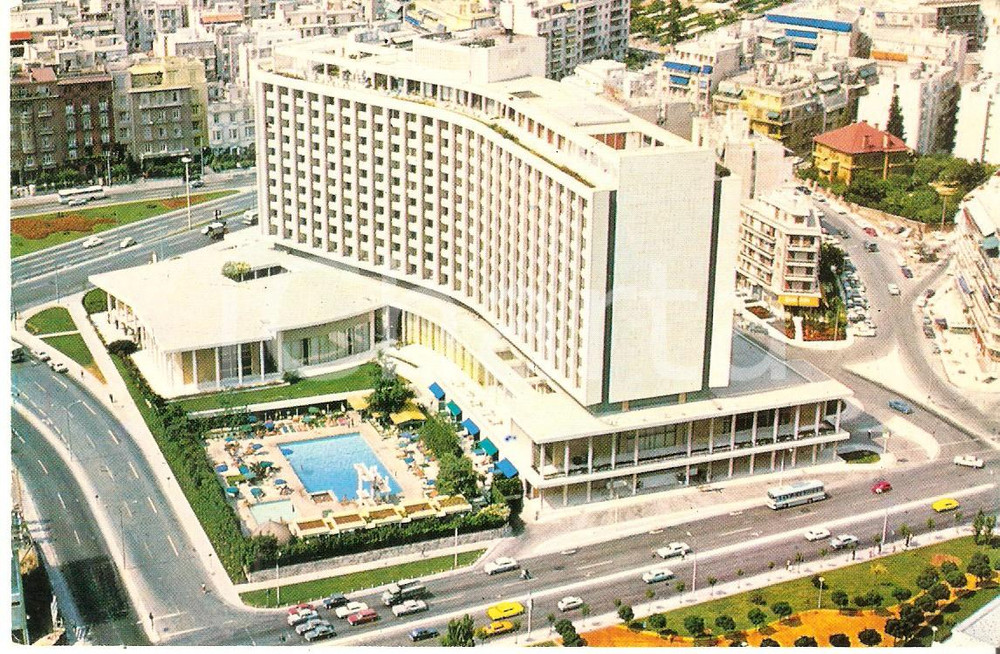 Cartolina originale da collezione 1970 ca ATHENS GREECE Hotel Hilton Cartolina FP NV 1