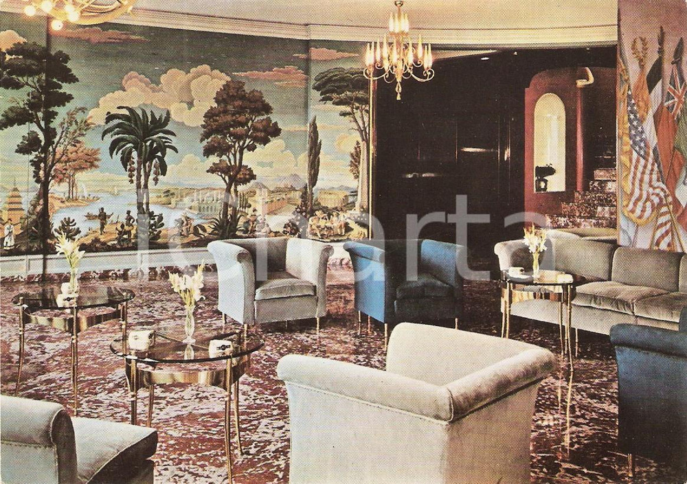 Cartolina originale da collezione 1970 ca MILANO Terrazza MARTINI Particolare del salone Cartolina FG NV 3 1