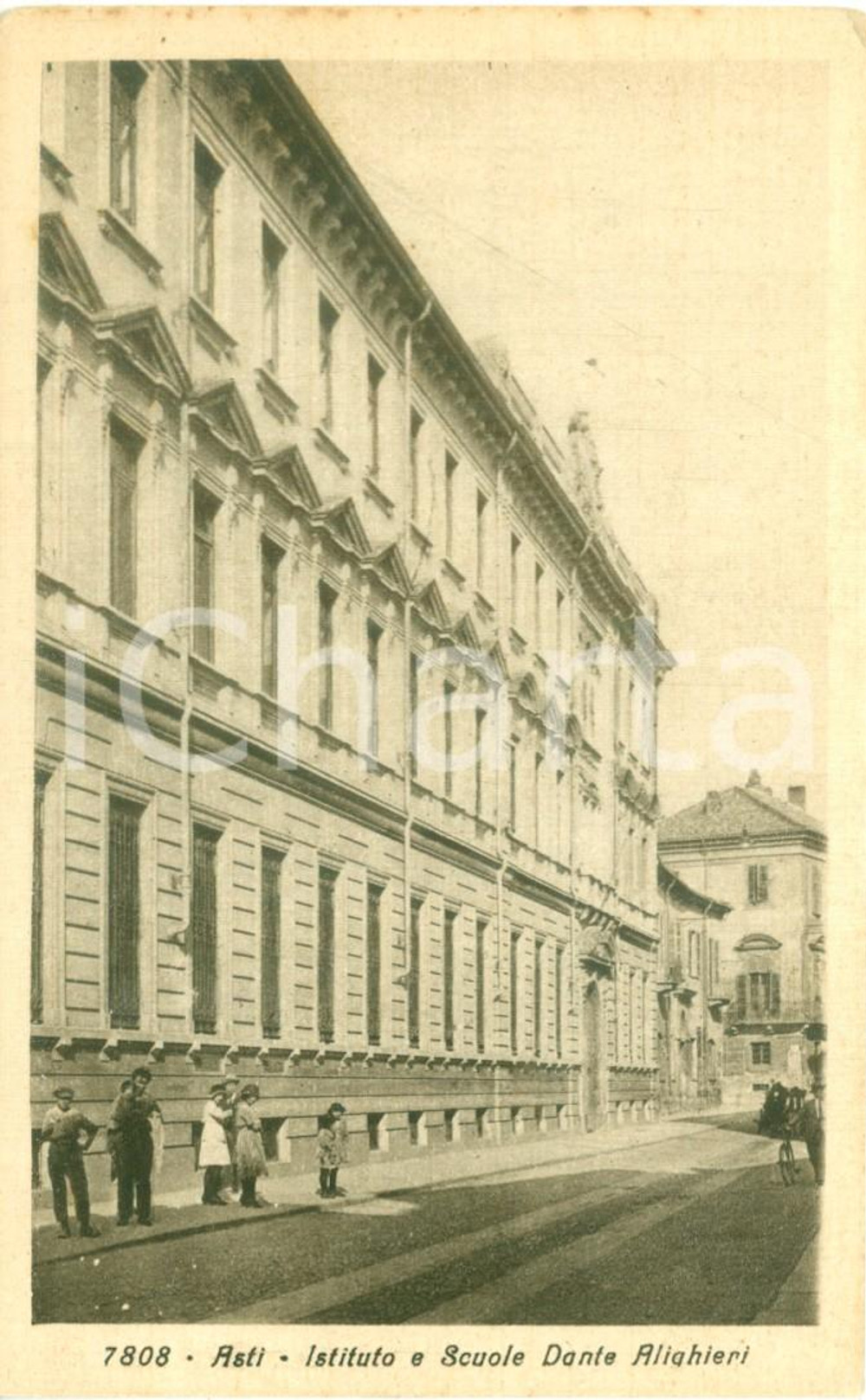 Cartolina originale da collezione 1930 ca ASTI Bambini all'Istituto e scuole DANTE ALIGHIERI *Cartolina FP NV 1