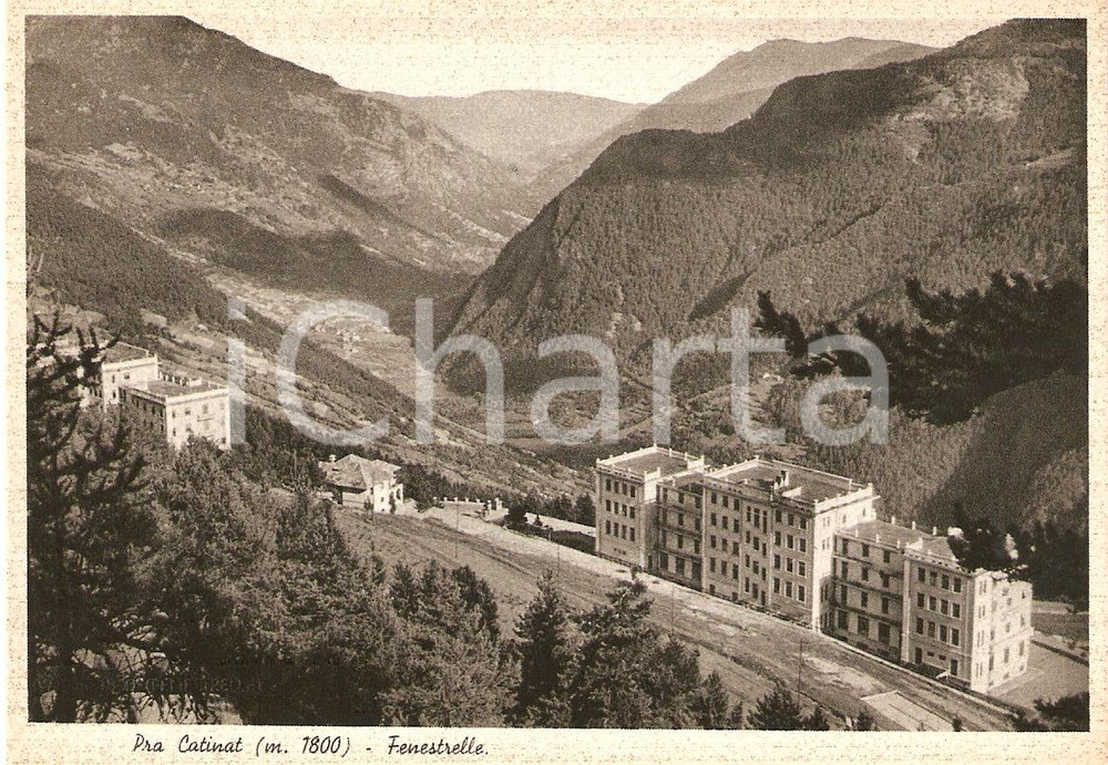 Cartolina originale da collezione 1940 ca PRA  CATINAT Fenestrelle TO Scorcio panoramico FG NV 1