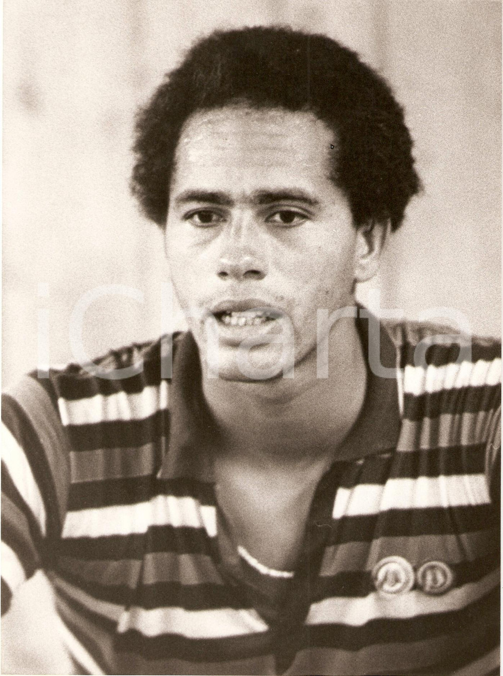 Fotografia d epoca originale 1982 MILANO Cuore Tennis Cup Chip HOOPER in conferenza stampa Ritratto Foto 1