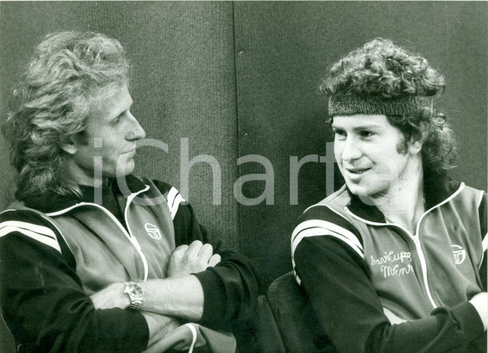 Fotografia d epoca originale 1978 COPPA DAVIS Tennis Vitas GERULAITIS John McENROE Fotografia 1