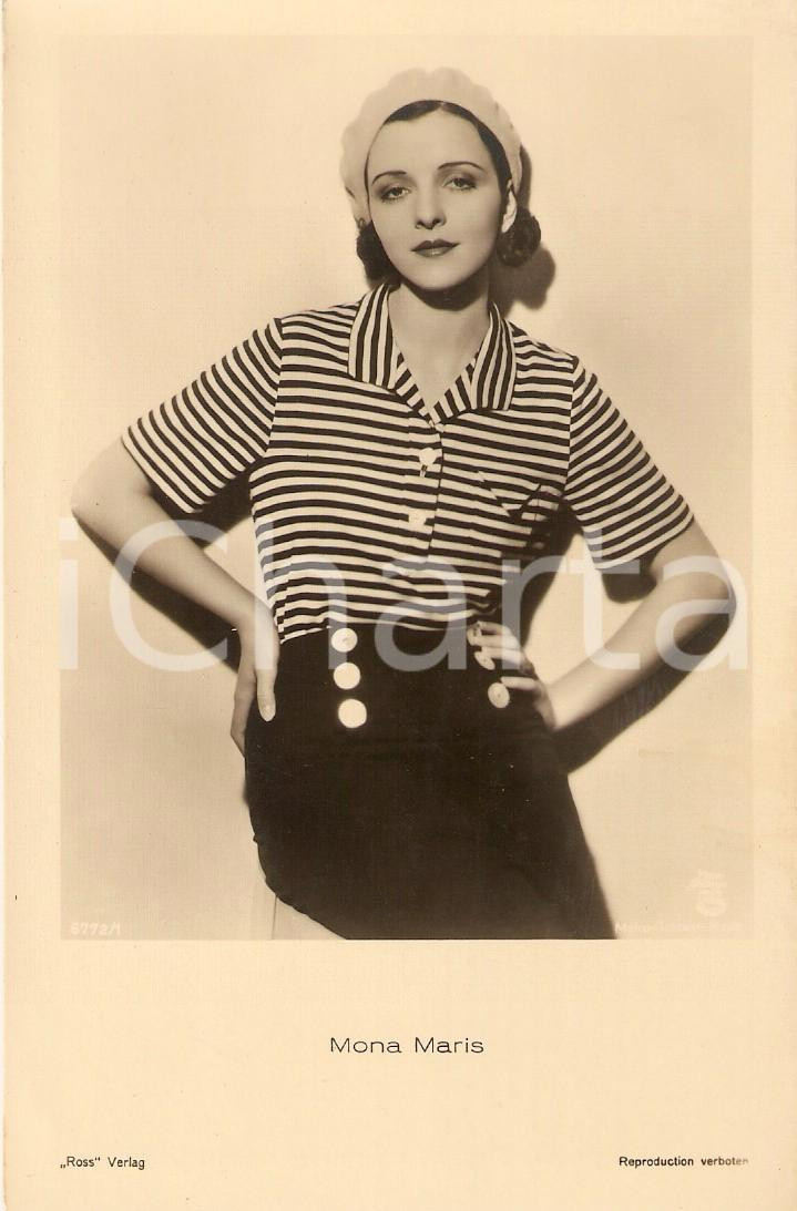 Cartolina originale da collezione 1930 ca CINEMA Actress Mona MARIS Portrait Cartolina FP NV 1