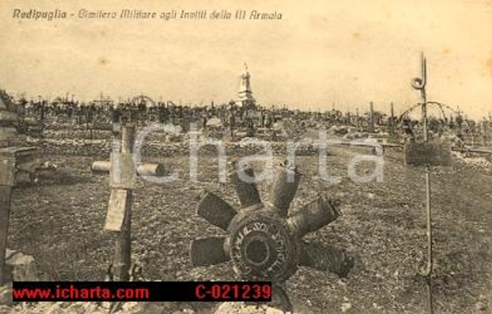 Cartolina originale da collezione 1930 ca REDIPUGLIA GO Cimitero militare invitti III Armata Cartolina 1