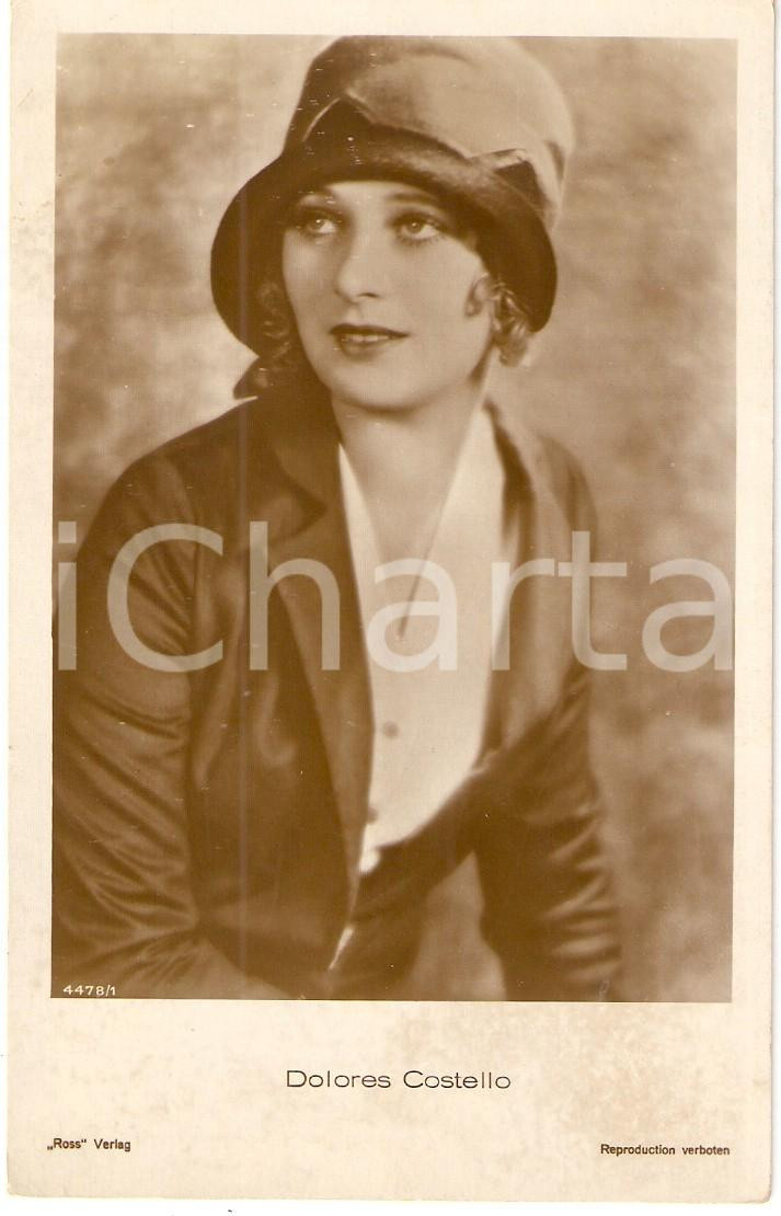 Cartolina originale da collezione 1920 ca CINEMA Actress Dolores COSTELLO Portrait with hat Cartolina FP NV 1