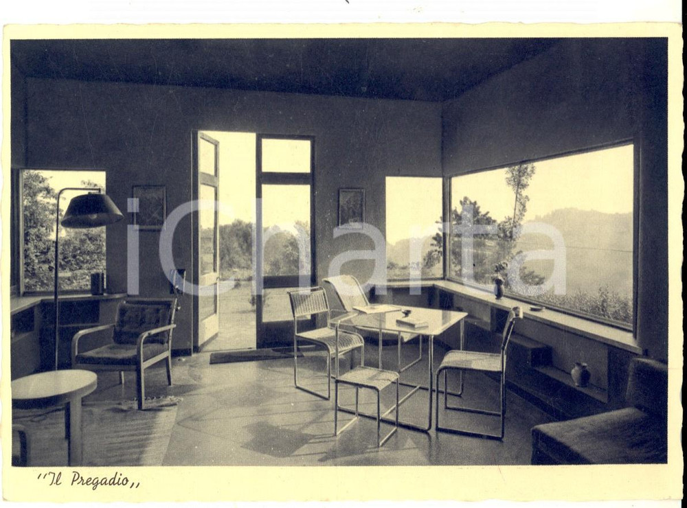 Cartolina originale da collezione 1950 ca Collina di TORINO (?) Il Pregadio di Aldo Morbelli *Cartolina FG NV 1