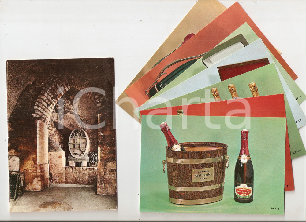 Materiale pubblicitario d’epoca 1970 ca REIMS (FRANCE) Champagne ABEL LEPITRE *Lotto 7 foto seriali 1