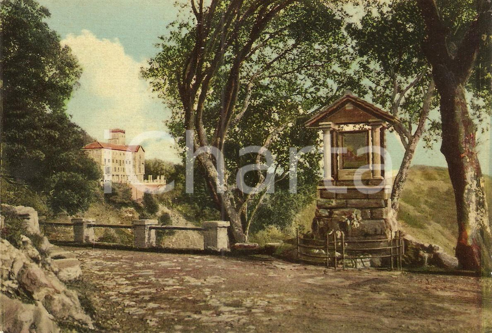 Cartolina originale da collezione 1960 RAPALLO Santuario MONTALLEGRO Cappelletta ricordo 400 anni Apparizione (2) 1