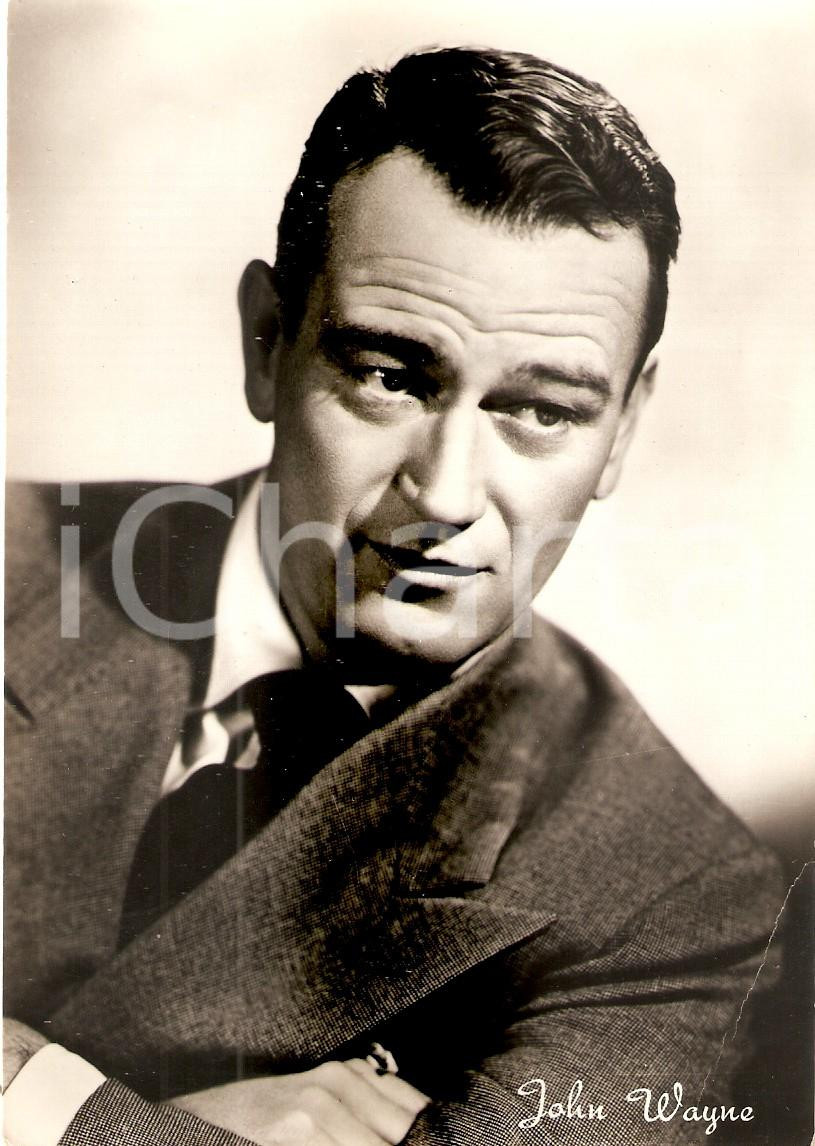 Cartolina originale da collezione 1955 ca CINEMA John WAYNE Ritratto fotografico Cartolina FG NV 1