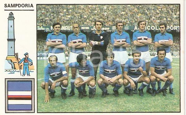 Oggetto da collezione cartaceo PANINI  CALCIATORI 1971  1972 Figurina SAMPDORIA Formazione 1