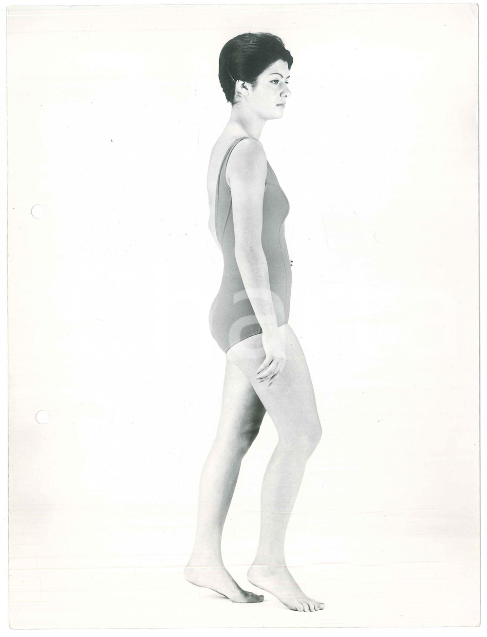 Fotografia d epoca originale 1960 ca ITALIA MODA MARE Modella in costume intero Foto 18x24  cm 1