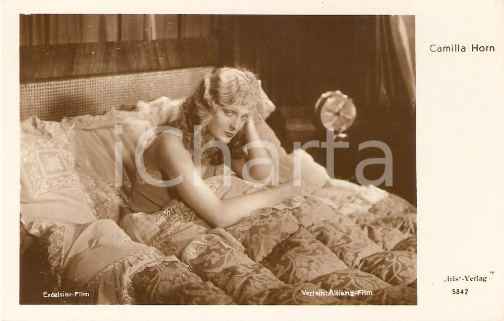 Cartolina originale da collezione 1930 ca CINEMA Attrice Camilla HORN Ritratto in camera da letto *Cartolina (1) 1