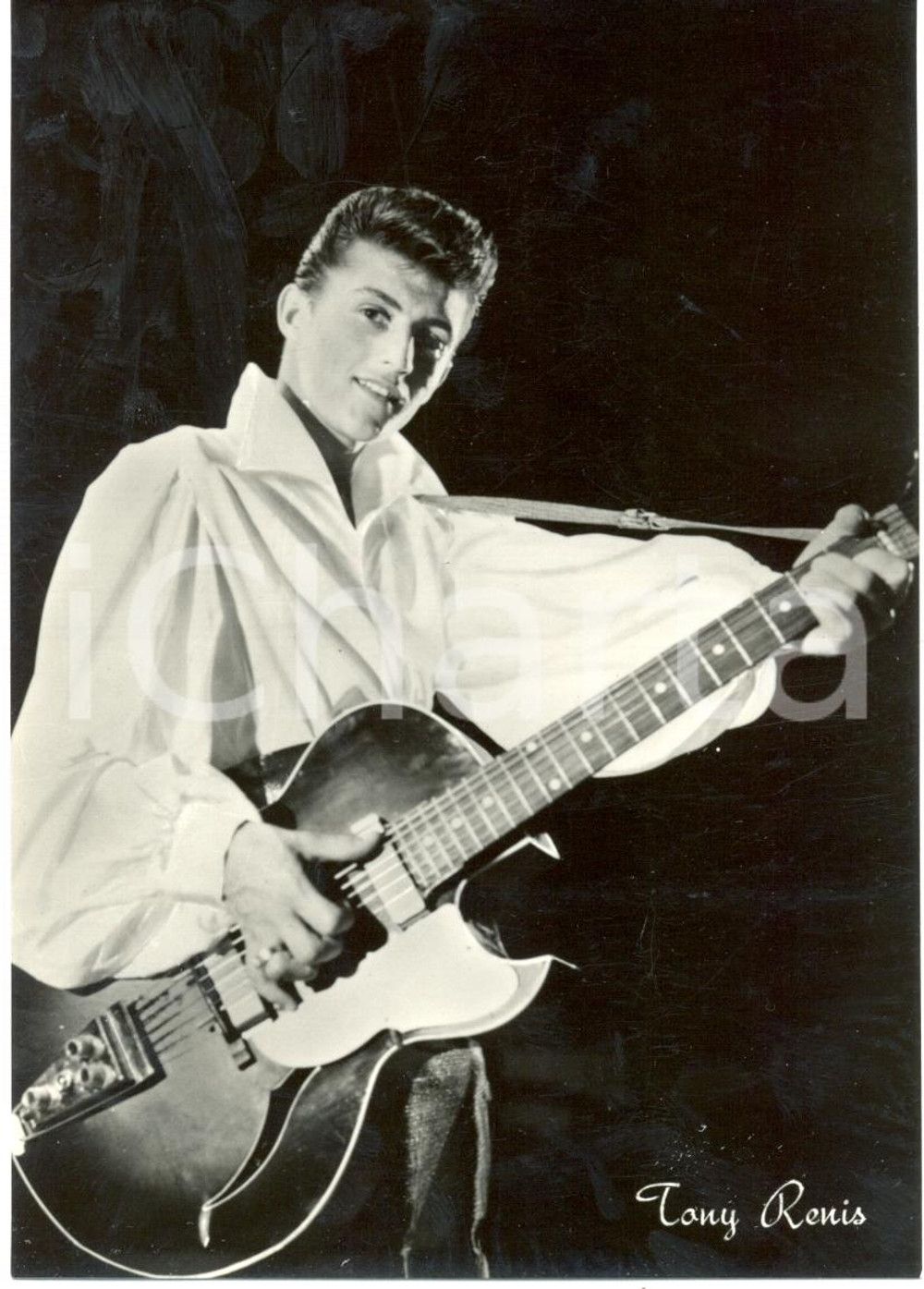 Cartolina originale da collezione 1960 ca MUSICA Tony RENIS suona la chitarra Cartolina postale 2 1