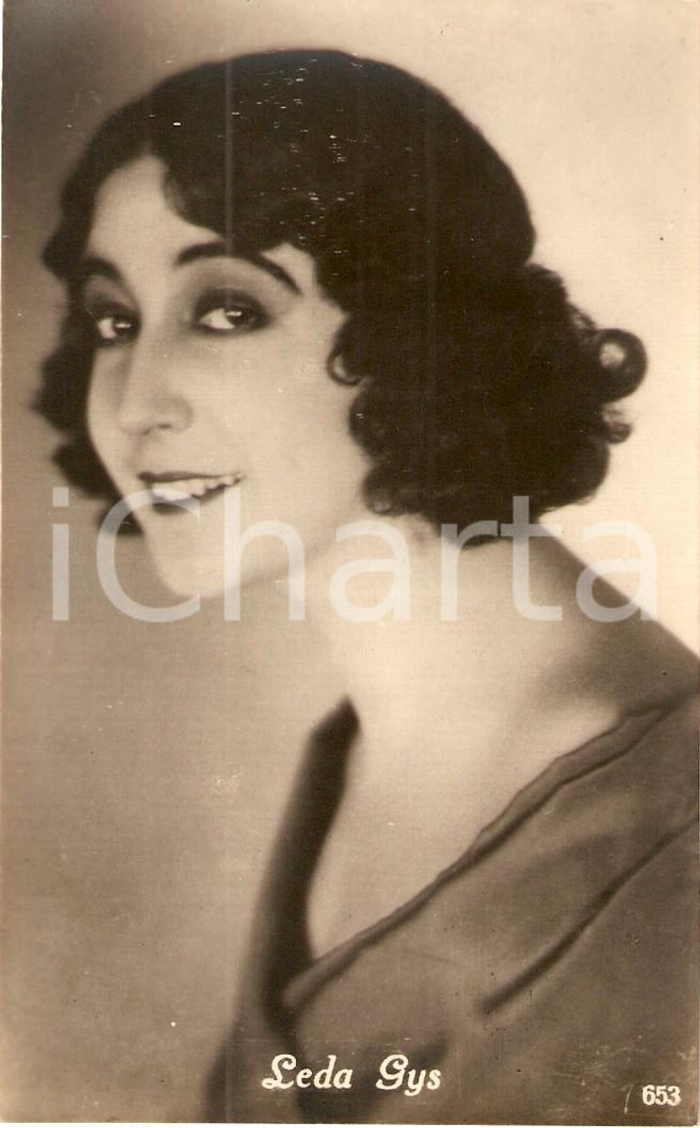 Cartolina originale da collezione 1925 ca CINEMA Ritratto Leda GYS Attrice Cartolina FP NV 2 1