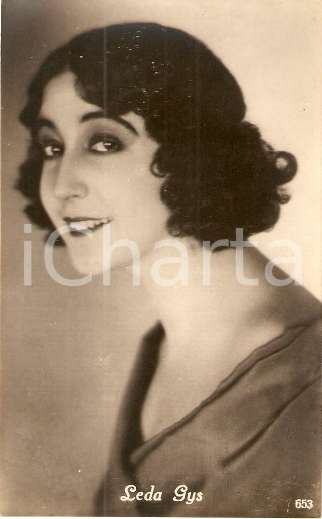 Cartolina originale da collezione 1925 ca CINEMA Ritratto Leda GYS Attrice Cartolina FP NV 2 1