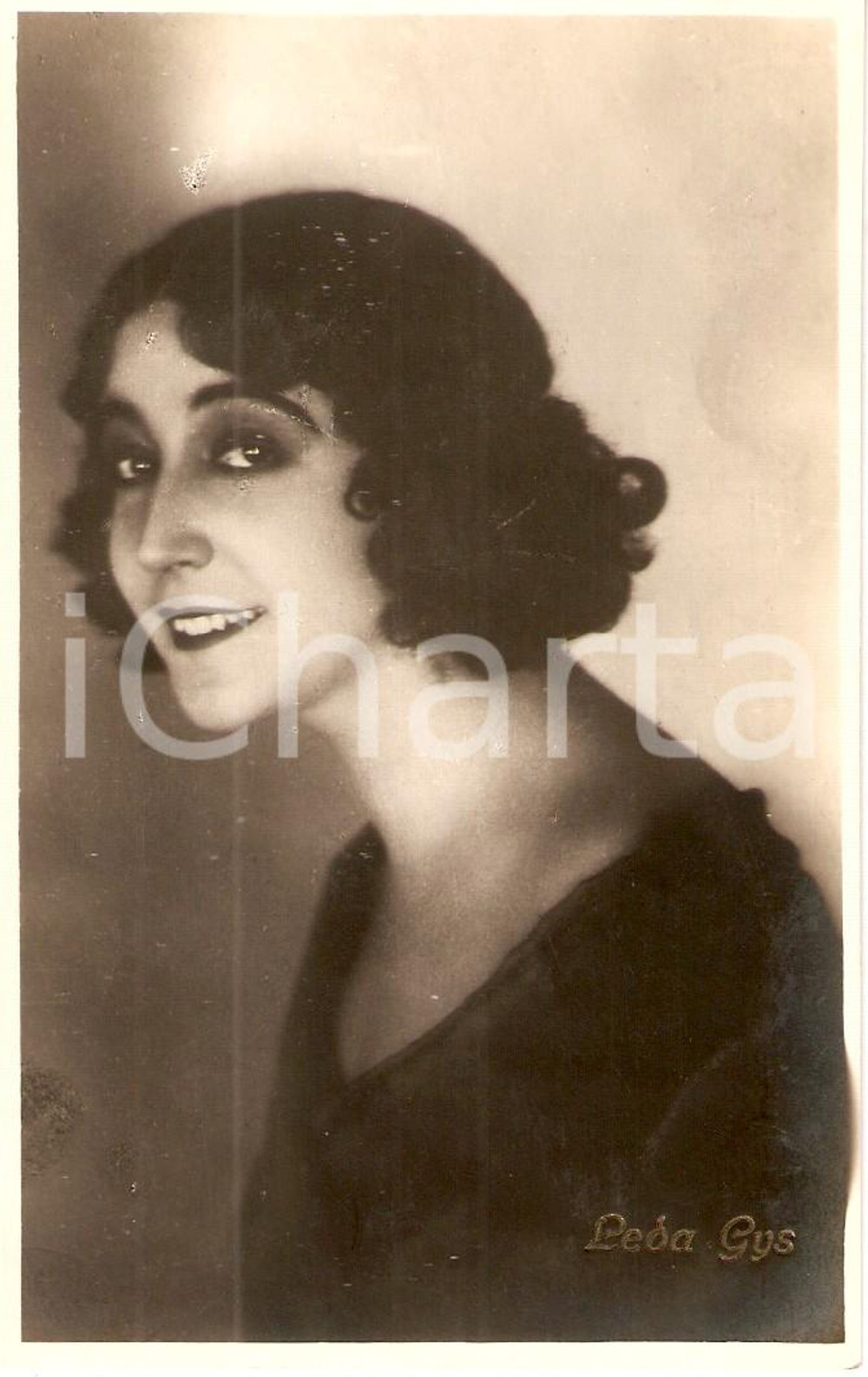 Cartolina originale da collezione 1925 ca CINEMA Ritratto Leda GYS Attrice Cartolina FP NV 3 1