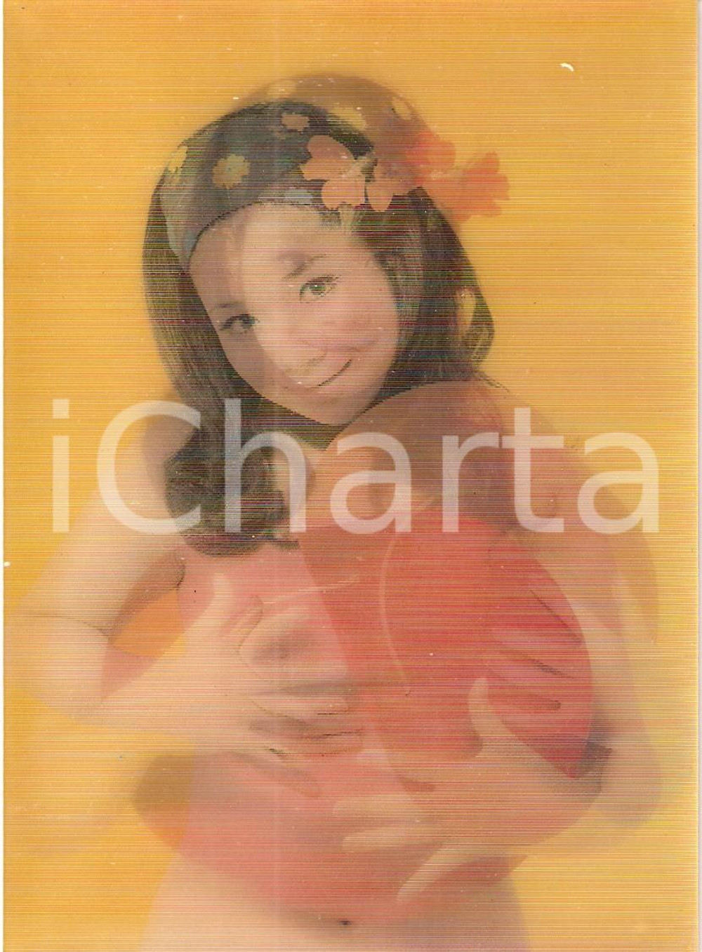 Cartolina originale da collezione 1970 ca EROTICA VINTAGE Japanese girl with a cowboy hat OLOGRAFICA (3) 1