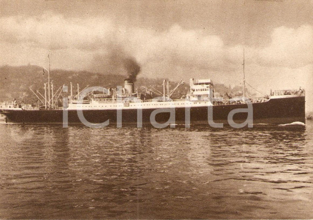 Cartolina originale da collezione 1955 ca MARINA MERCANTILE Motonave LEME Società Navigazione ITALIA *Cartolina 4 1