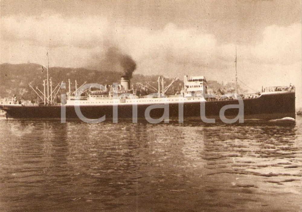 Cartolina originale da collezione 1955 ca MARINA MERCANTILE Motonave LEME Società Navigazione ITALIA Cartolina 7 1