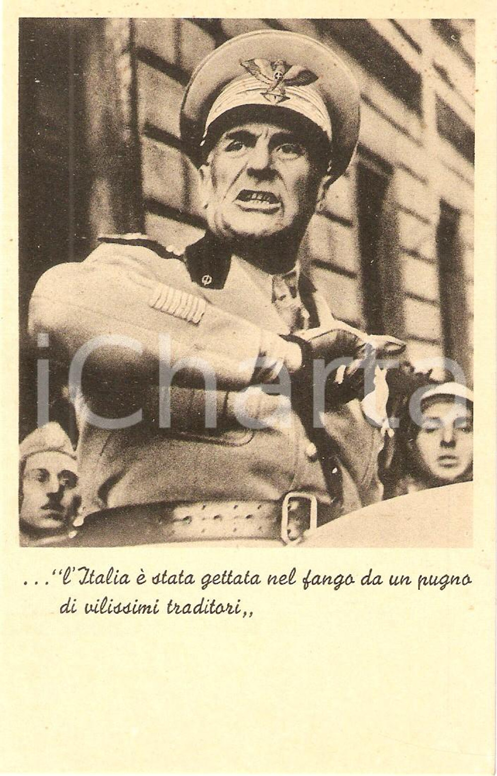 Cartolina originale da collezione 1935 ca PROPAGANDA Rodolfo GRAZIANI contro traditori dell'Italia *Cartolina 3 1