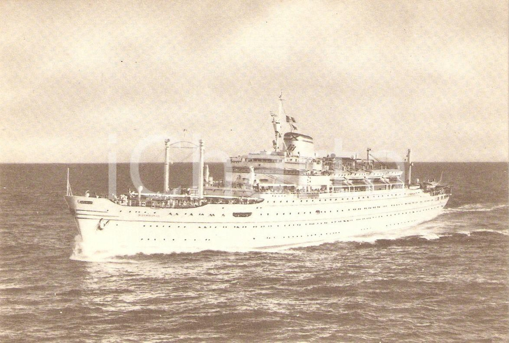 Cartolina originale da collezione 1955 ca TRIESTE Lloyd Triestino Transatlantico EUROPA *Cartolina FG NV 1