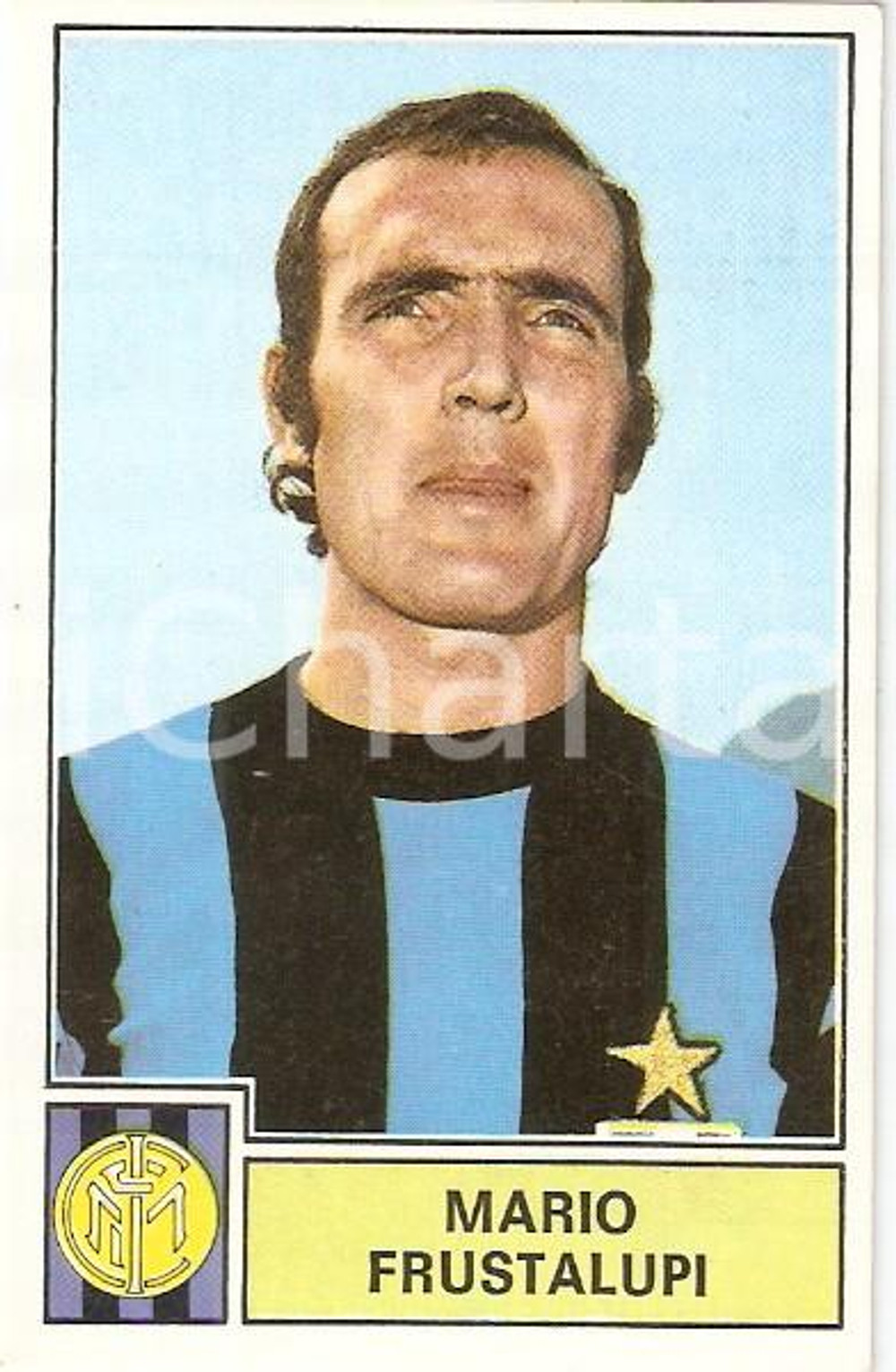 Oggetto da collezione cartaceo PANINI  CALCIATORI 1971  1972 Figurina Mario FRUSTALUPI Serie A INTER 1