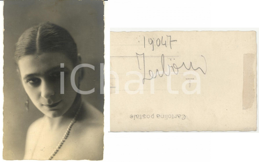 Cartolina originale da collezione 1920 ca Cartolina Nanda PRIMAVERA Attrice di operetta 2 1