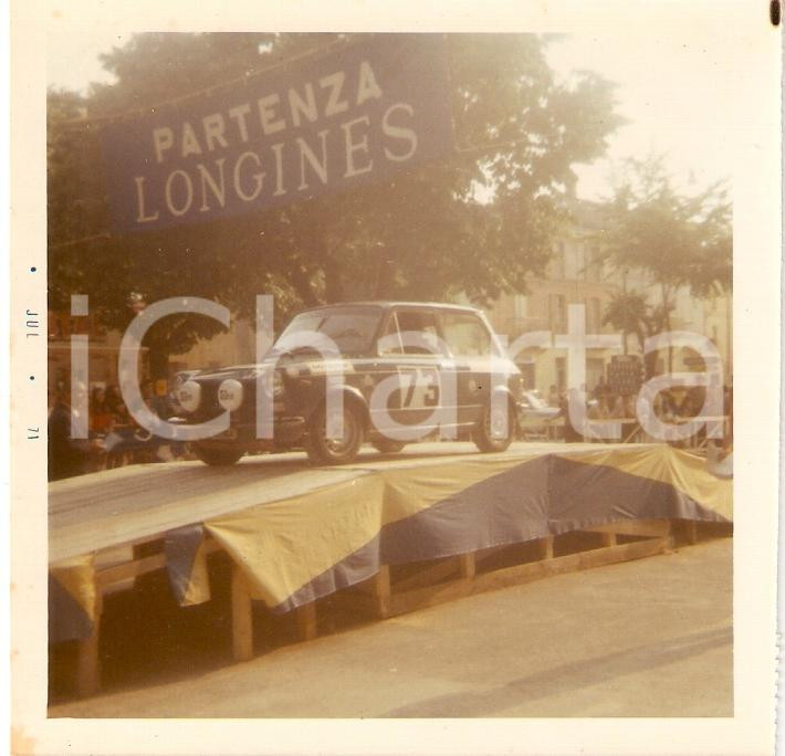 Fotografia d'epoca originale 1971 RIVANAZZANO TERME (PV) Rally AUTOBIANCHI A112 ABARTH alla partenza ^Foto 1